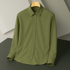 CHINA SPANDEX FABRIC SHIRT(OLIV)