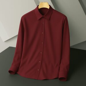 CHINA SPANDEX FABRIC SHIRT(MARUN)