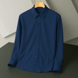 CHINA SPANDEX FABRIC SHIRT(NAVY)