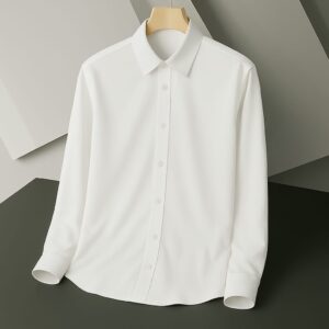 CHINA SPANDEX FABRIC SHIRT(WHITE)