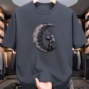 DROP SOULDER T-SHIRT(ASH COLOUR)